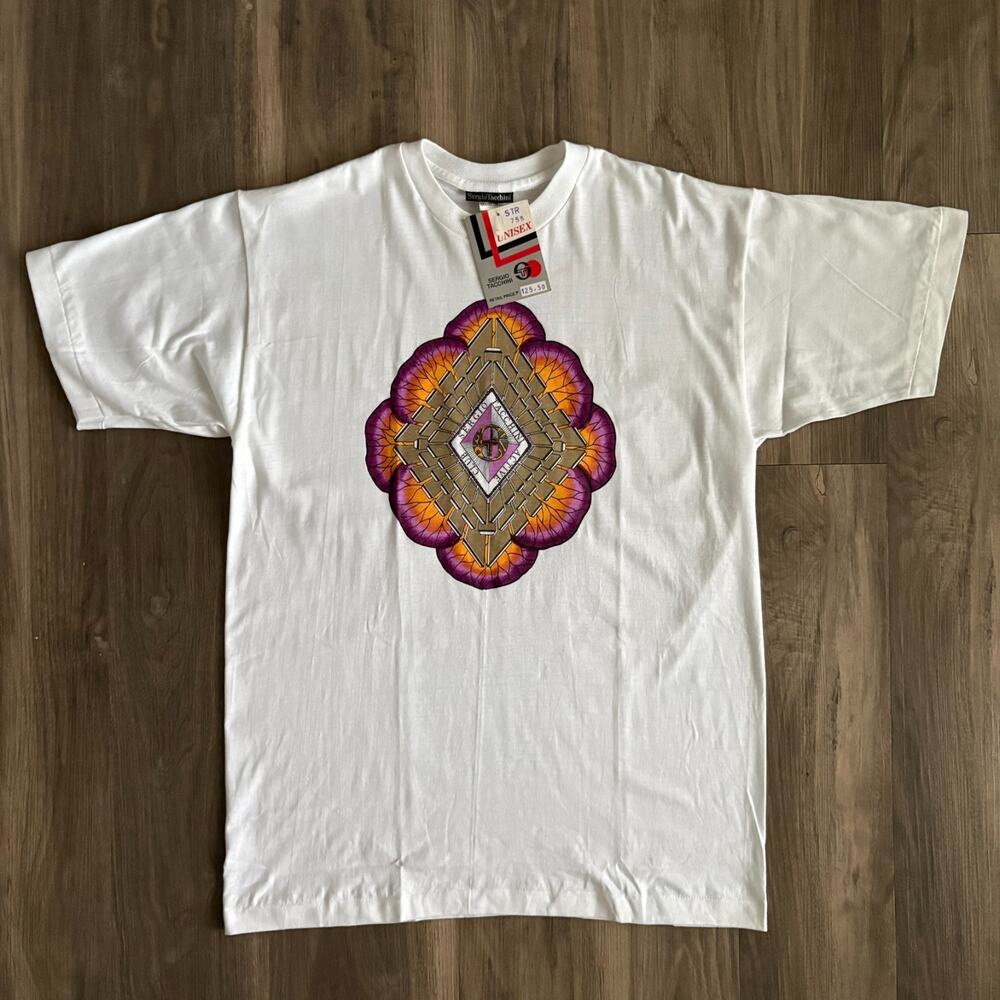 Vintage Sergio Tacchini T-Shirt Men's Size M/L NWT NEW WITH TAGS 1990s RARE ART